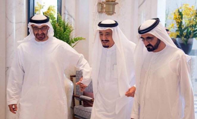 الملك سلمان ومحمد بن راشد ومحمد بن زايد watan.com