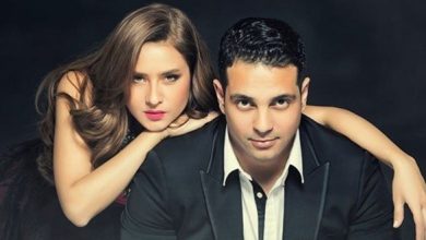 نيللي كريم مع زوجها watan.com