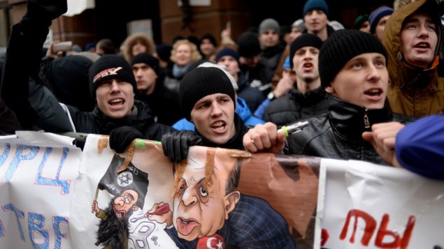 متظاهرون في روسيا