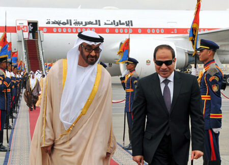 محمد بن زايد والسيسي watan.com