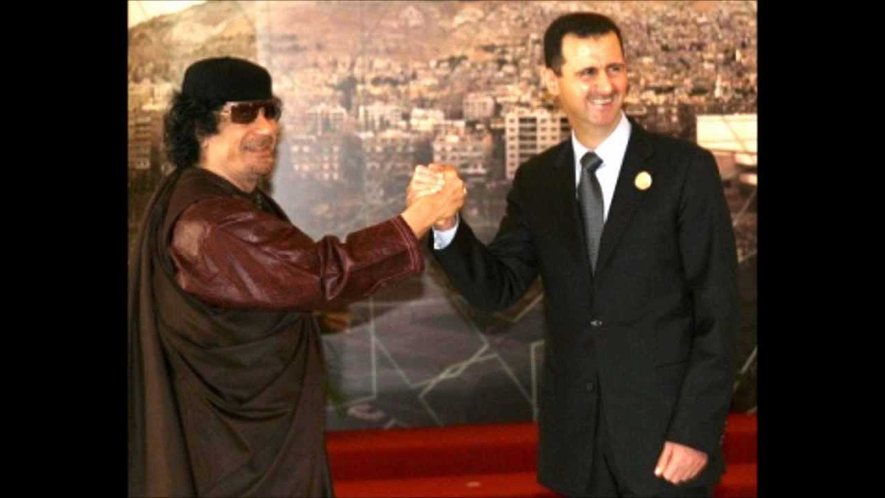 بشار الأسد وصديقه الحميم القذافي