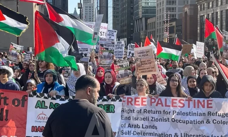 مظاهرات مؤيدة لفلسطين تجتاح الولايات المتحدة